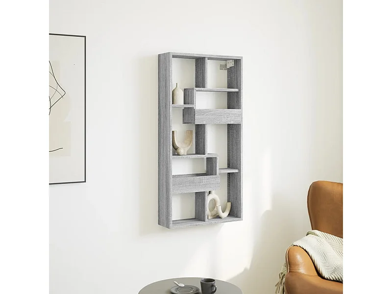 Wandschrank Grau Sonoma 50x15x100 cm Holzwerkstoff