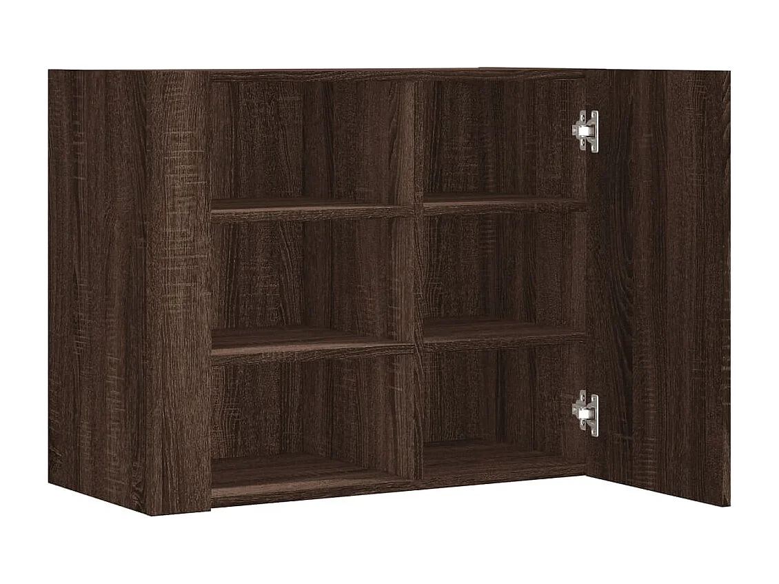 Wandregal Braun Eichen-Optik 75x35x60 cm Holzwerkstoff