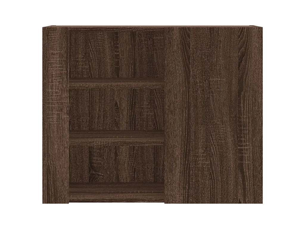 Wandkast 75x35x60 cm bewerkt hout bruin eikenkleurig