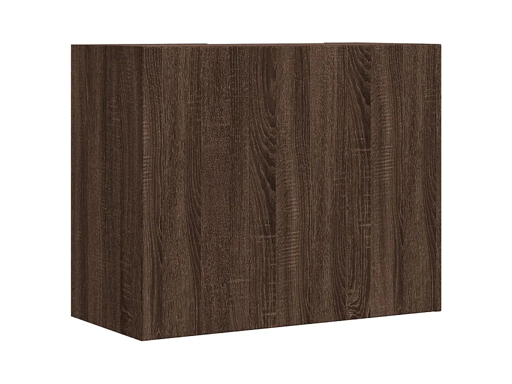 Wandkast 75x35x60 cm bewerkt hout bruin eikenkleurig