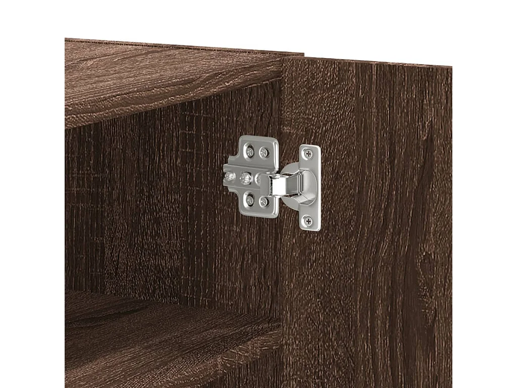 Wandkast 75x35x60 cm bewerkt hout bruin eikenkleurig