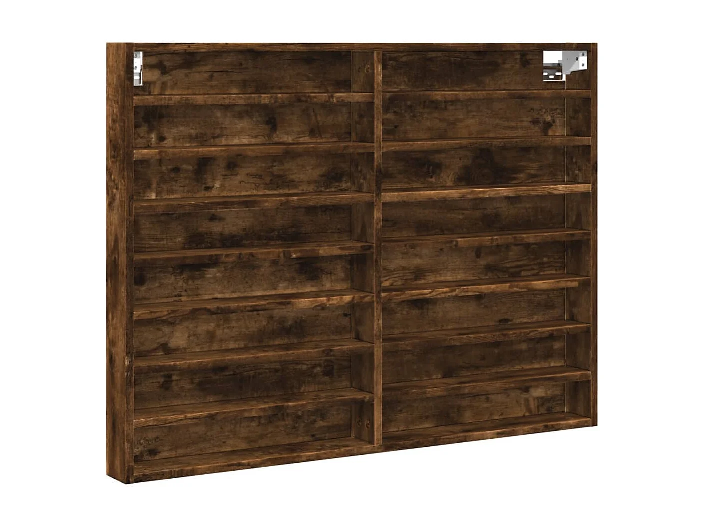 Armoire à vitrine chêne fumé 100x8,5x75 cm bois d'ingénierie