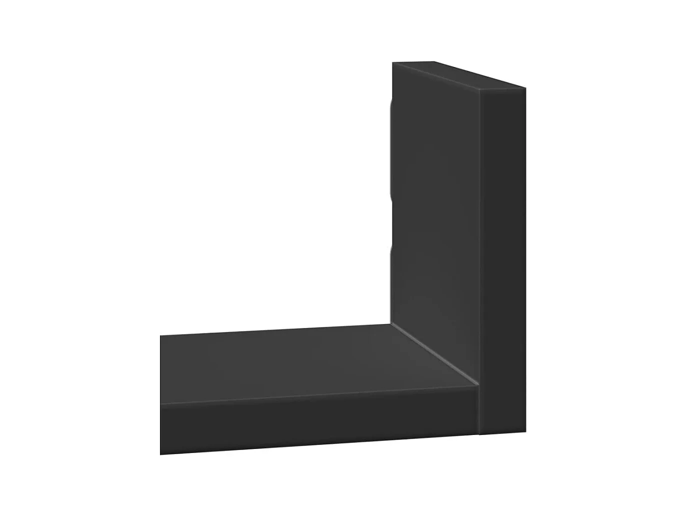 Étagères murales 3 pcs noir bois d'ingénierie