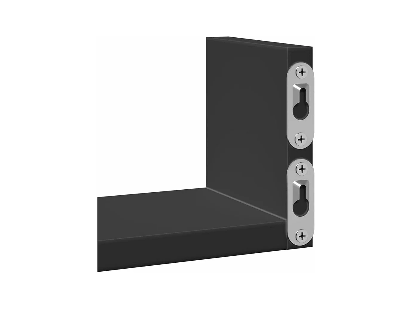 Étagères murales 3 pcs noir bois d'ingénierie