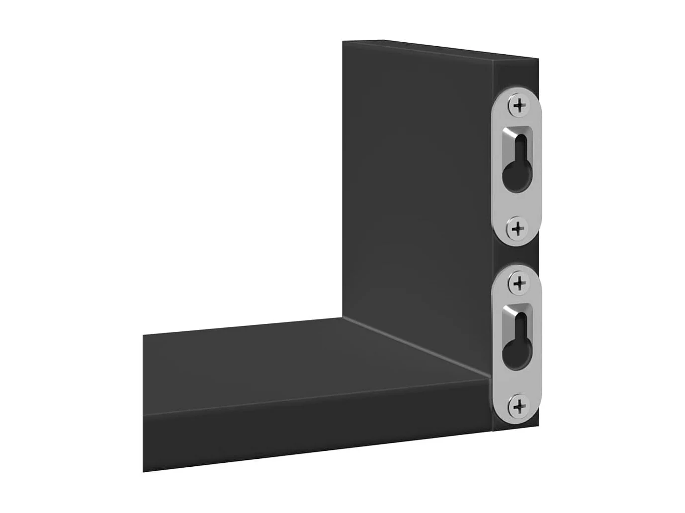 Étagères murales 3 pcs noir bois d'ingénierie
