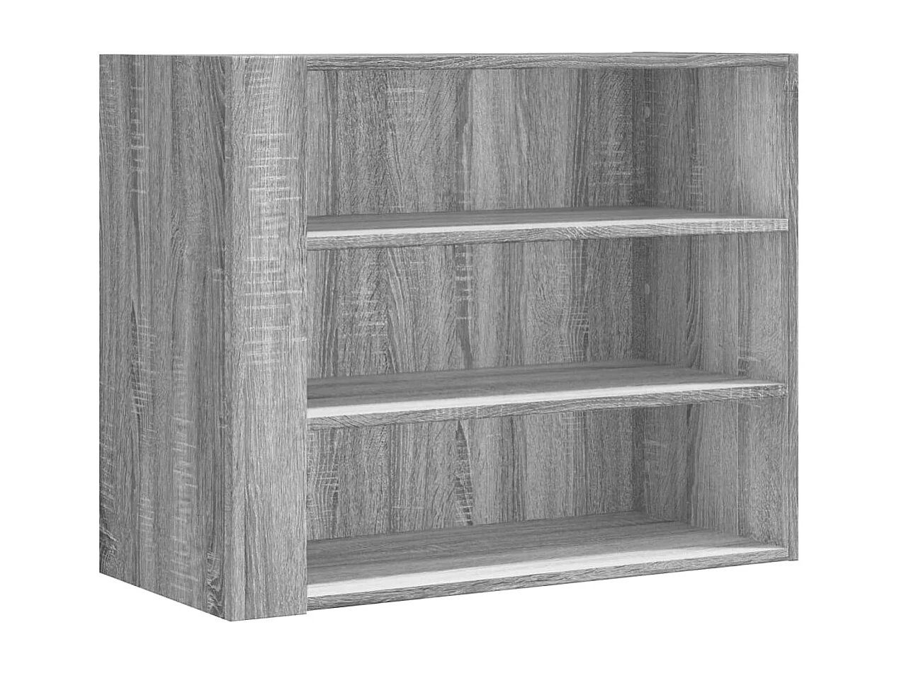 Wandregal Grau Sonoma 75x35x60 cm Holzwerkstoff