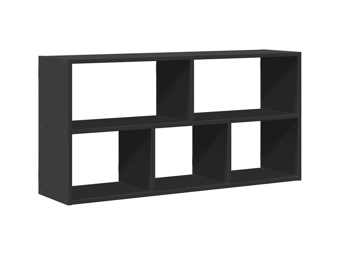 Étagère murale noir 100x25x50 cm bois d'ingénierie