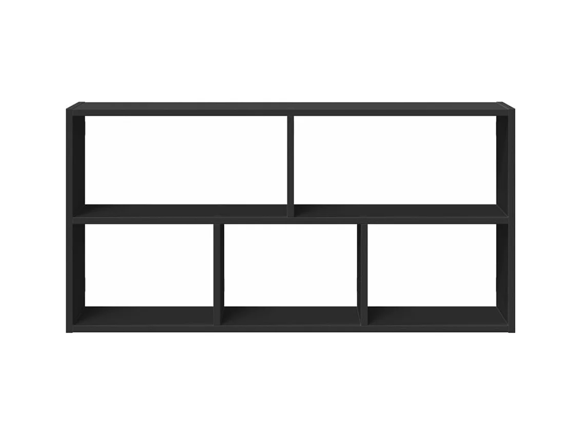 Étagère murale noir 100x25x50 cm bois d'ingénierie