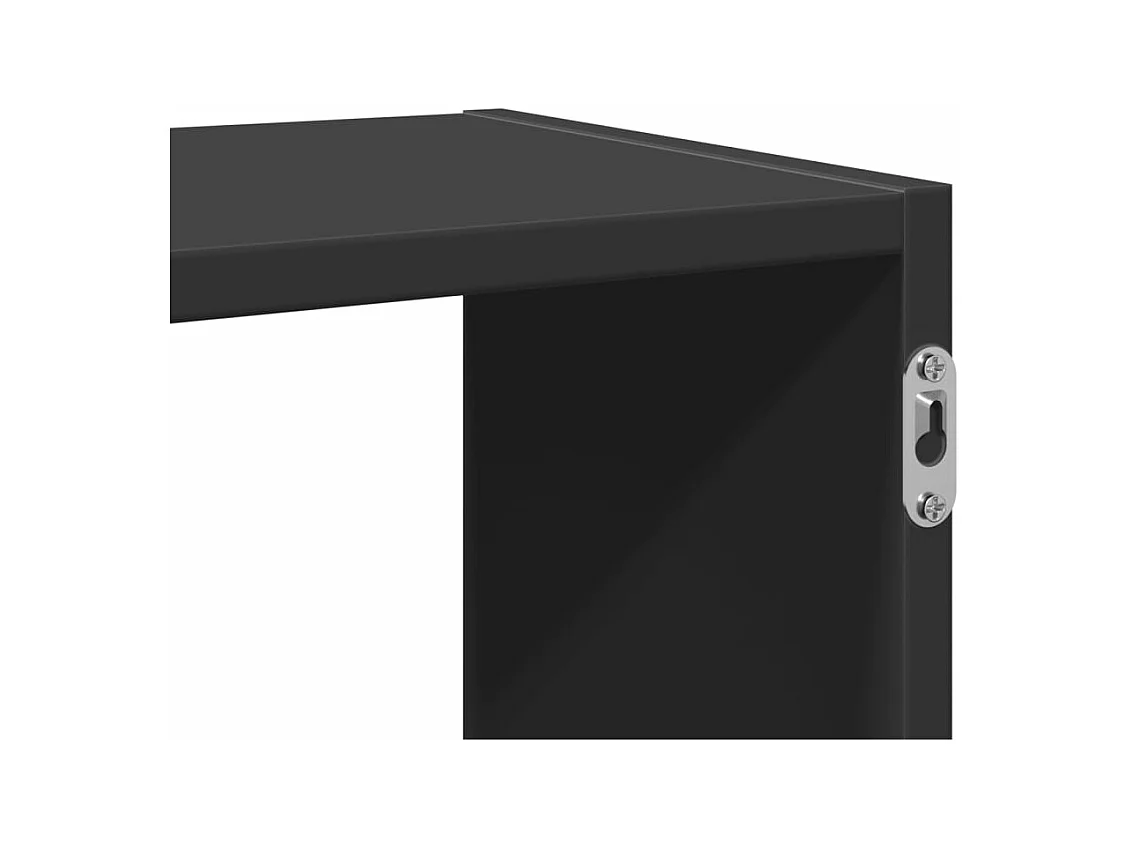 Étagère murale noir 100x25x50 cm bois d'ingénierie