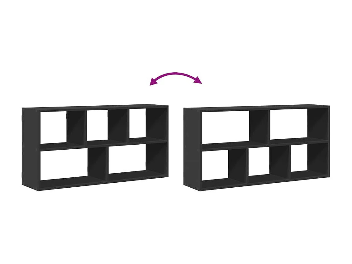 Prateleira de parede 100x25x50 cm derivados de madeira preto