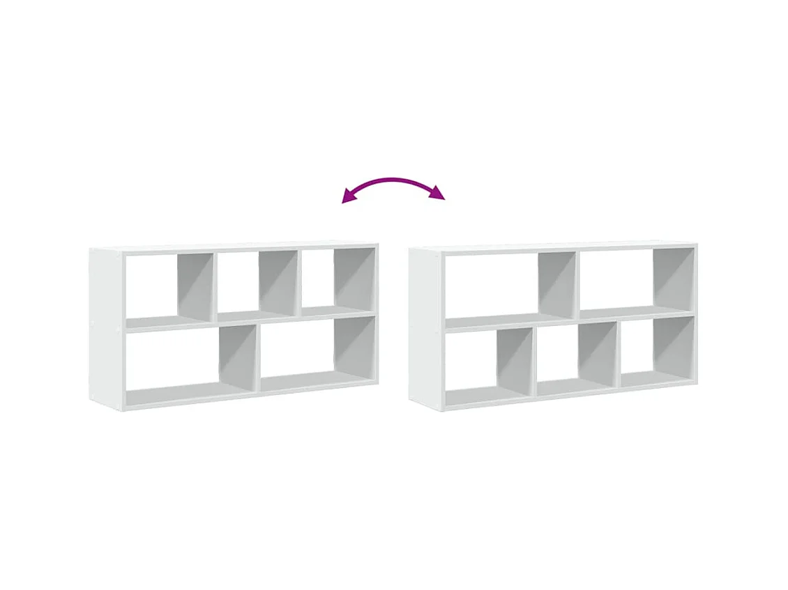 Estantería de pared madera ingeniería blanca 100x25x50 cm