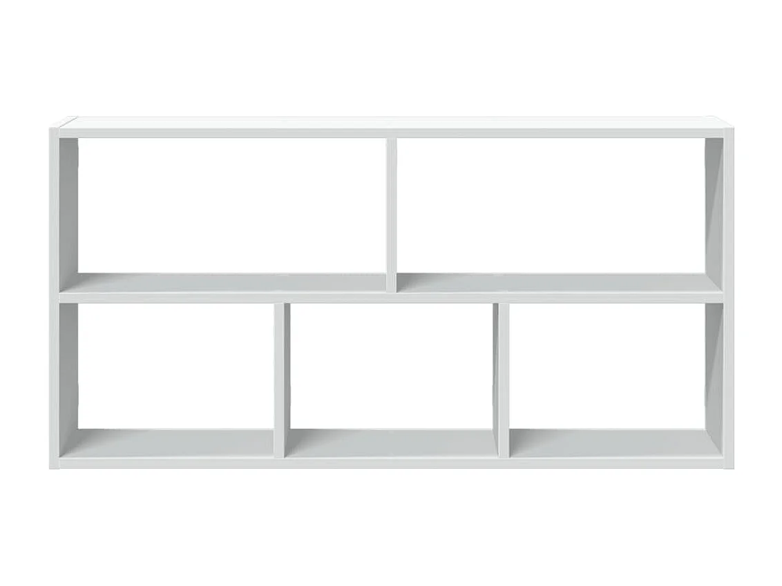 Wandschap 100x25x50 cm bewerkt hout wit
