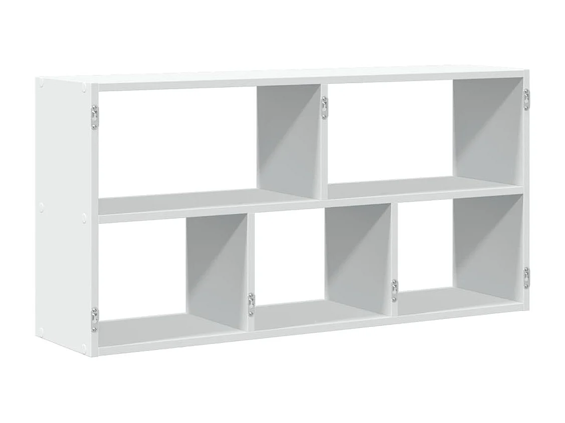 Wandschap 100x25x50 cm bewerkt hout wit