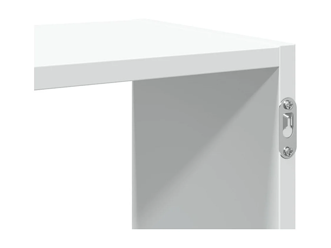 Wandschap 100x25x50 cm bewerkt hout wit