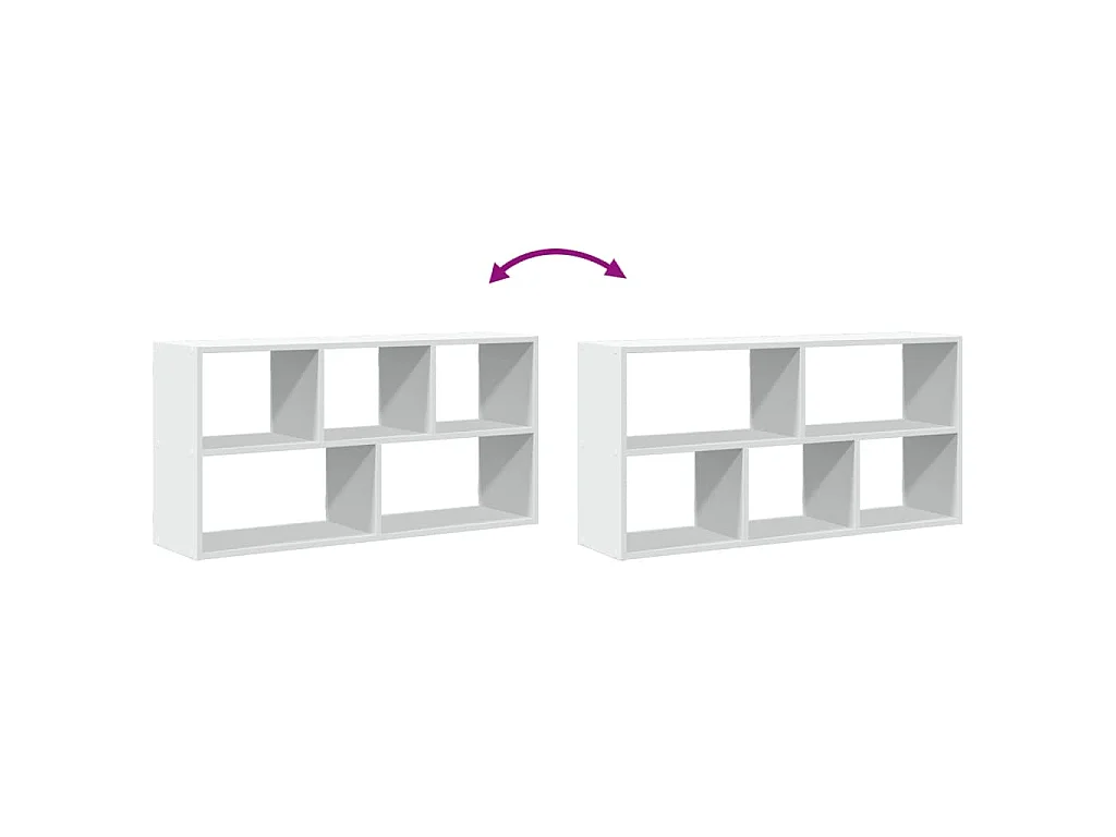 Estantería de pared madera ingeniería blanca 100x25x50 cm