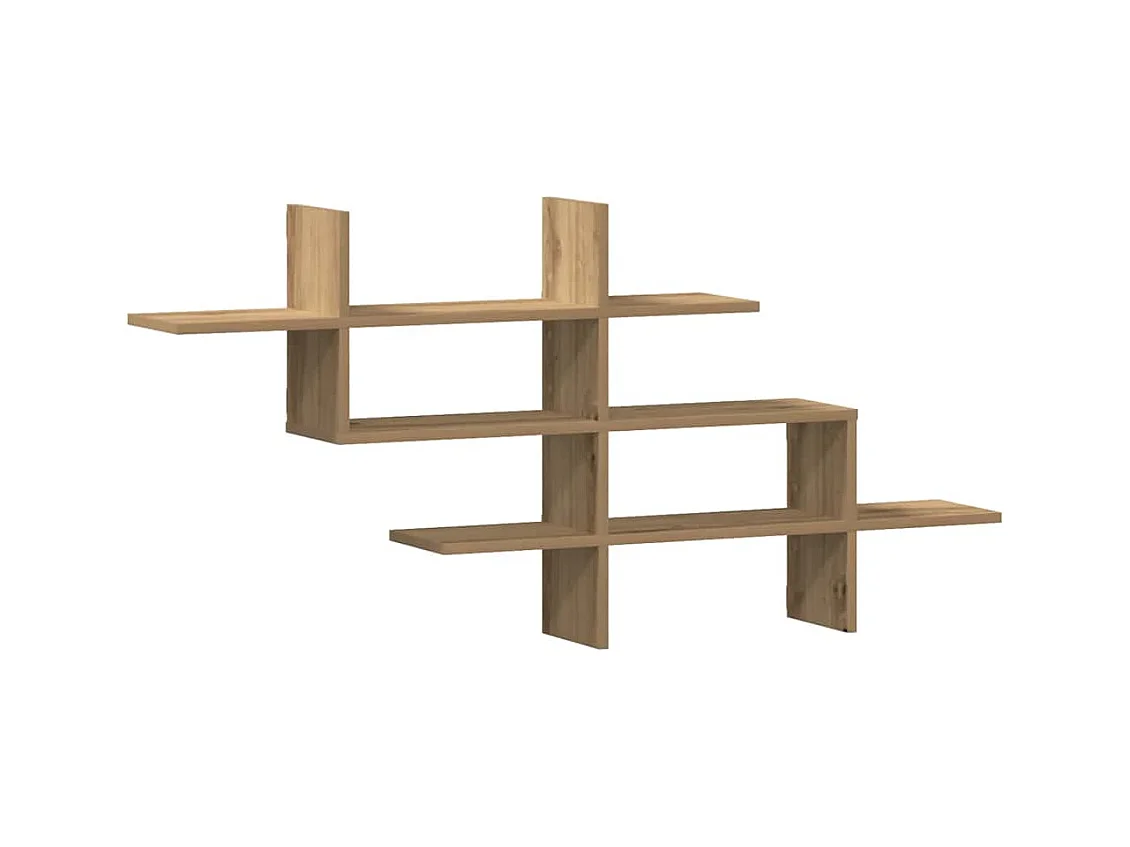 Estante parede 124,5x18x60,5cm deriv.madeira carvalho artisiano