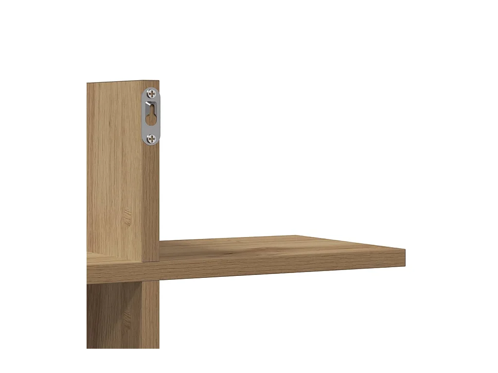 Estante parede 124,5x18x60,5cm deriv.madeira carvalho artisiano