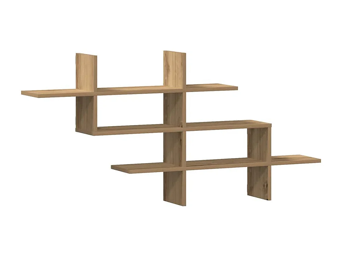 Étagère murale chêne artisanal 124,5x18x60,5 cm bois ingénierie