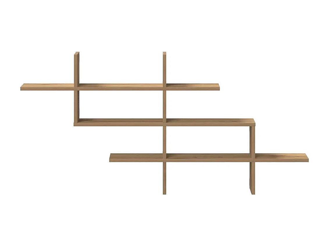 Étagère murale chêne artisanal 124,5x18x60,5 cm bois ingénierie