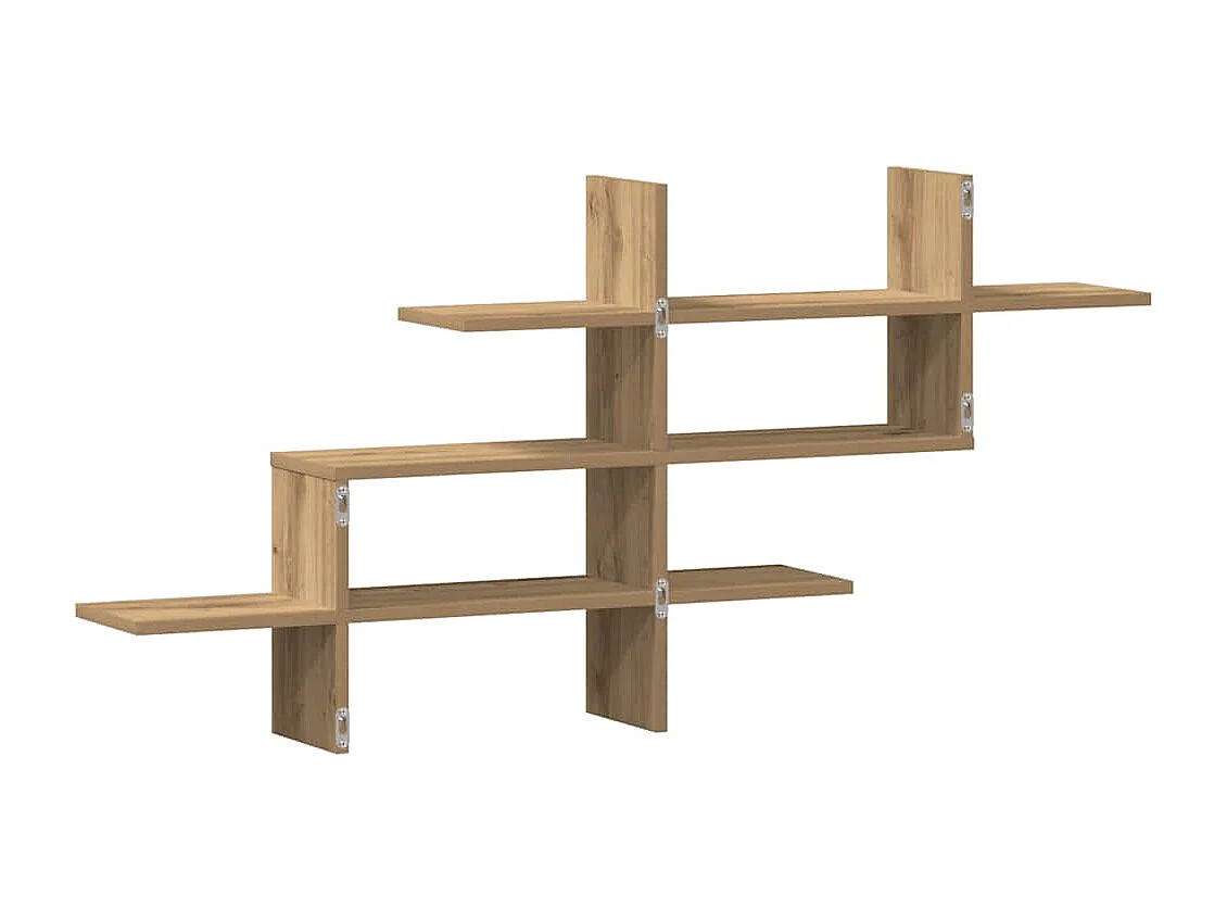 Étagère murale chêne artisanal 124,5x18x60,5 cm bois ingénierie