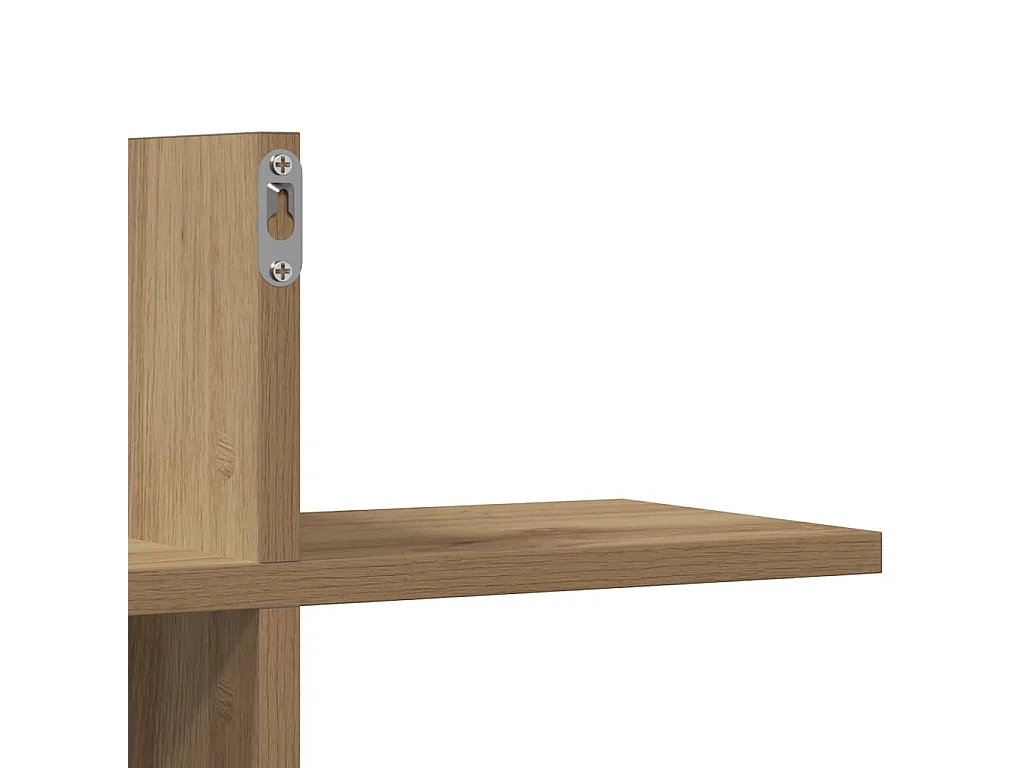 Étagère murale chêne artisanal 124,5x18x60,5 cm bois ingénierie