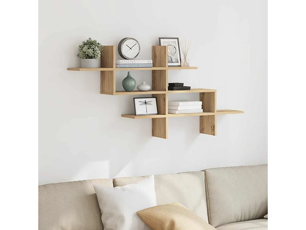 Wandregal Artisan-Eiche 124,5x18x60,5 cm Holzwerkstoff