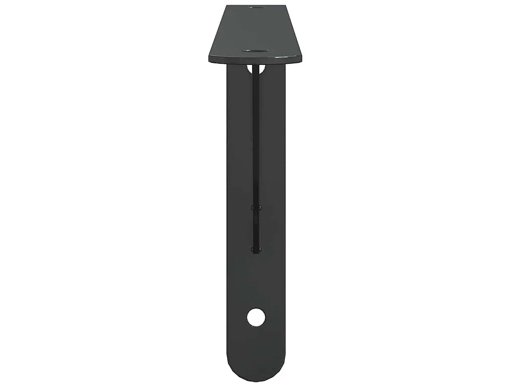 Supports d'étagères 4 pcs 30x2,5x15,5 cm noir acier inoxydable