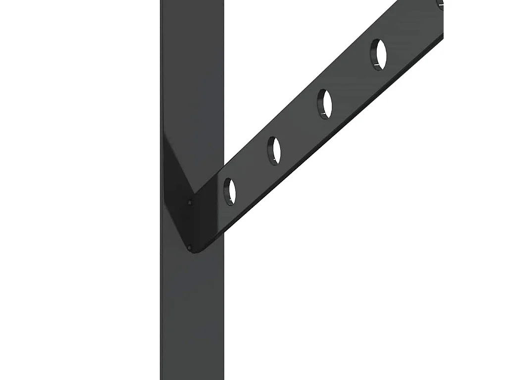 Supports d'étagères 4 pcs 30x2,5x15,5 cm noir acier inoxydable