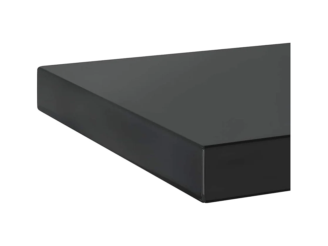 Étagères murales 2 pcs 50x23,5x3 cm noir acier inoxydable