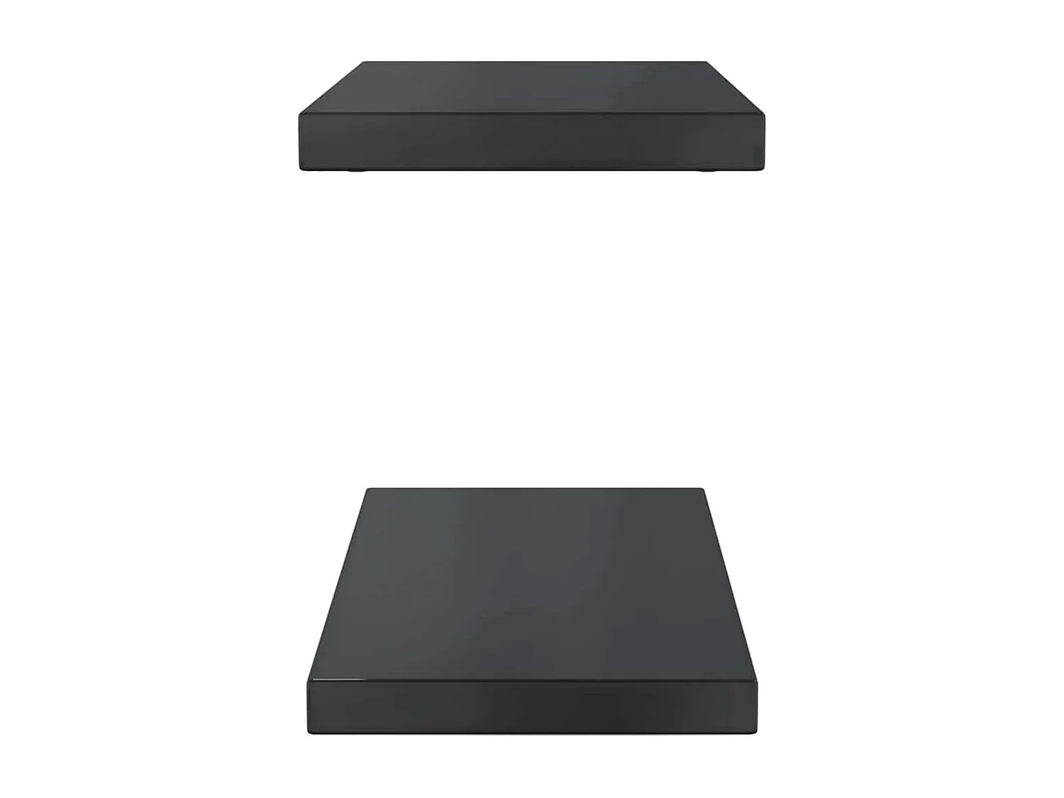 Prateleiras de parede 2 pcs 50x23,5x3cm aço inoxidável prateado