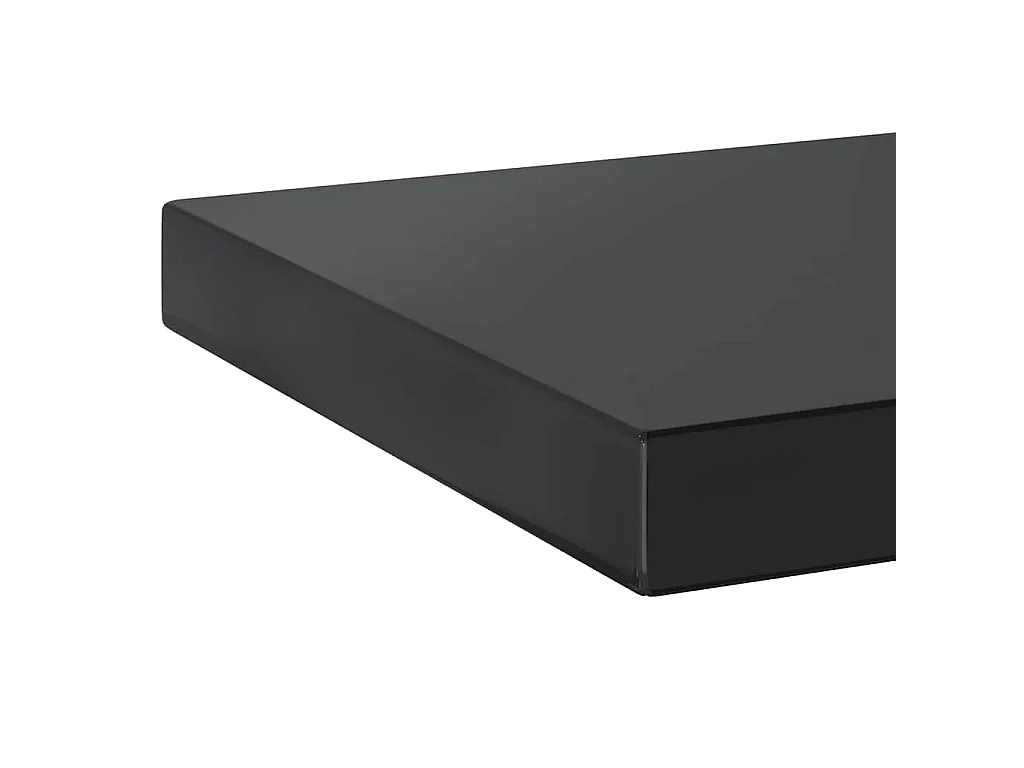 Étagères murales 2 pcs 50x23,5 cm noir acier inoxydable