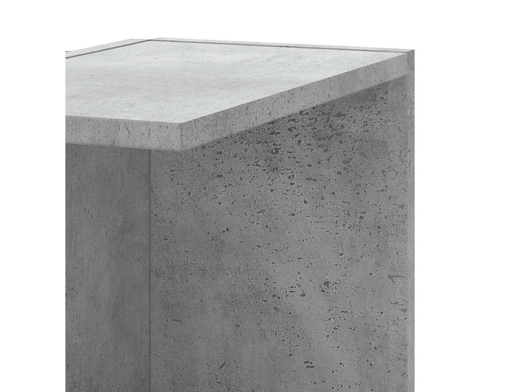 Hoekwandschap 36,5x36,5x140 cm bewerkt hout betongrijs