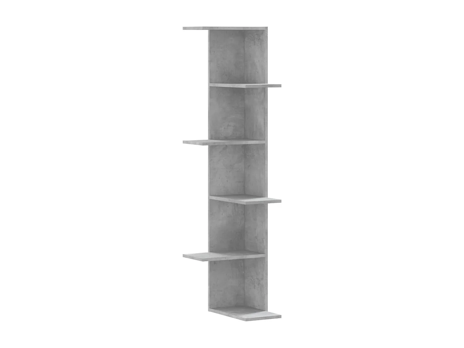 Wand-Eckregal Betongrau 36,5x36,5x140 cm Holzwerkstoff