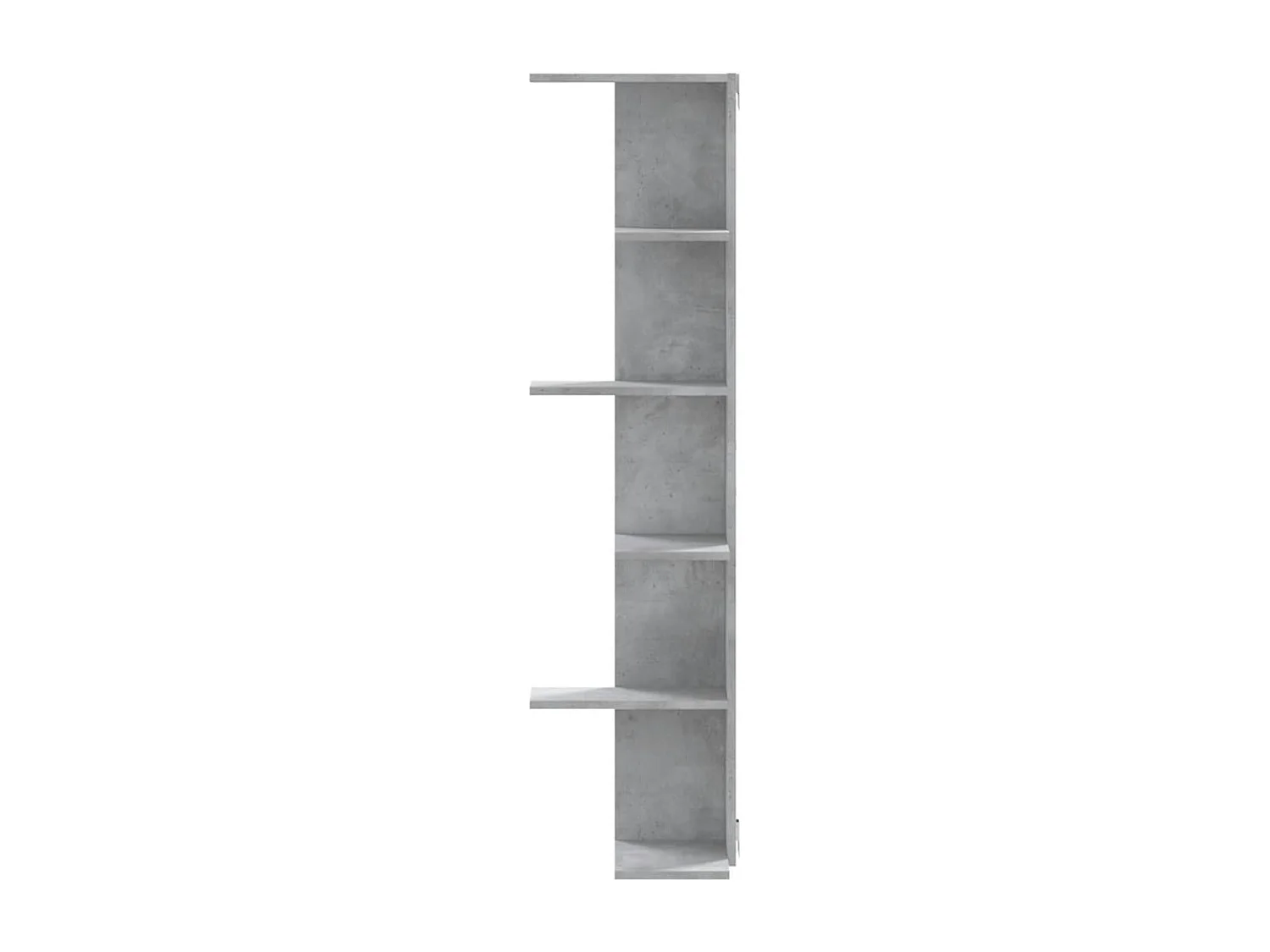 Wand-Eckregal Betongrau 36,5x36,5x140 cm Holzwerkstoff
