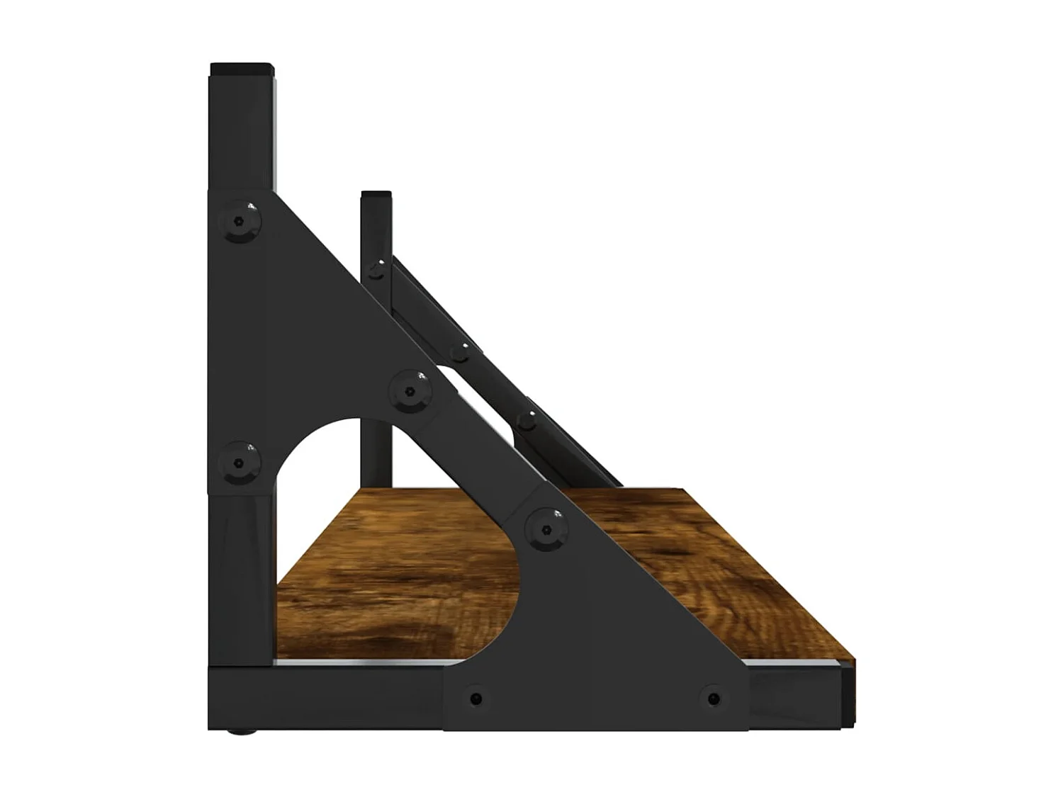 Wandschappen 2 st 80x15x15,5 cm bewerkt hout gerookt eiken