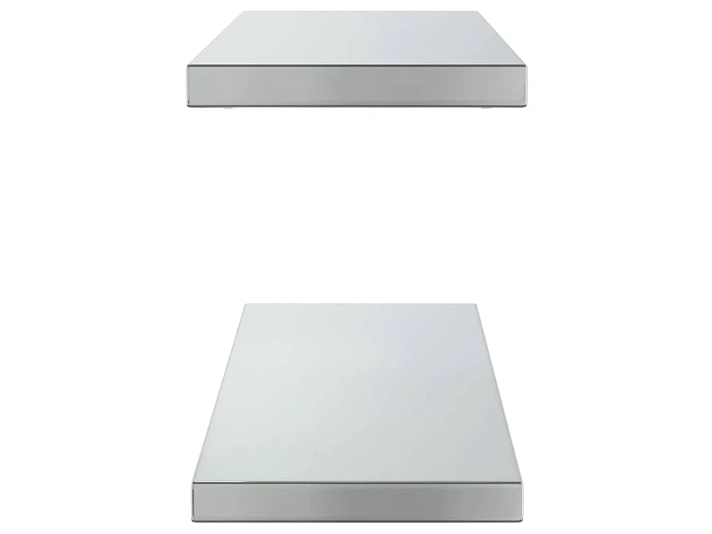 Étagères murales 2 pcs 75x23,5 cm argenté acier inoxydable