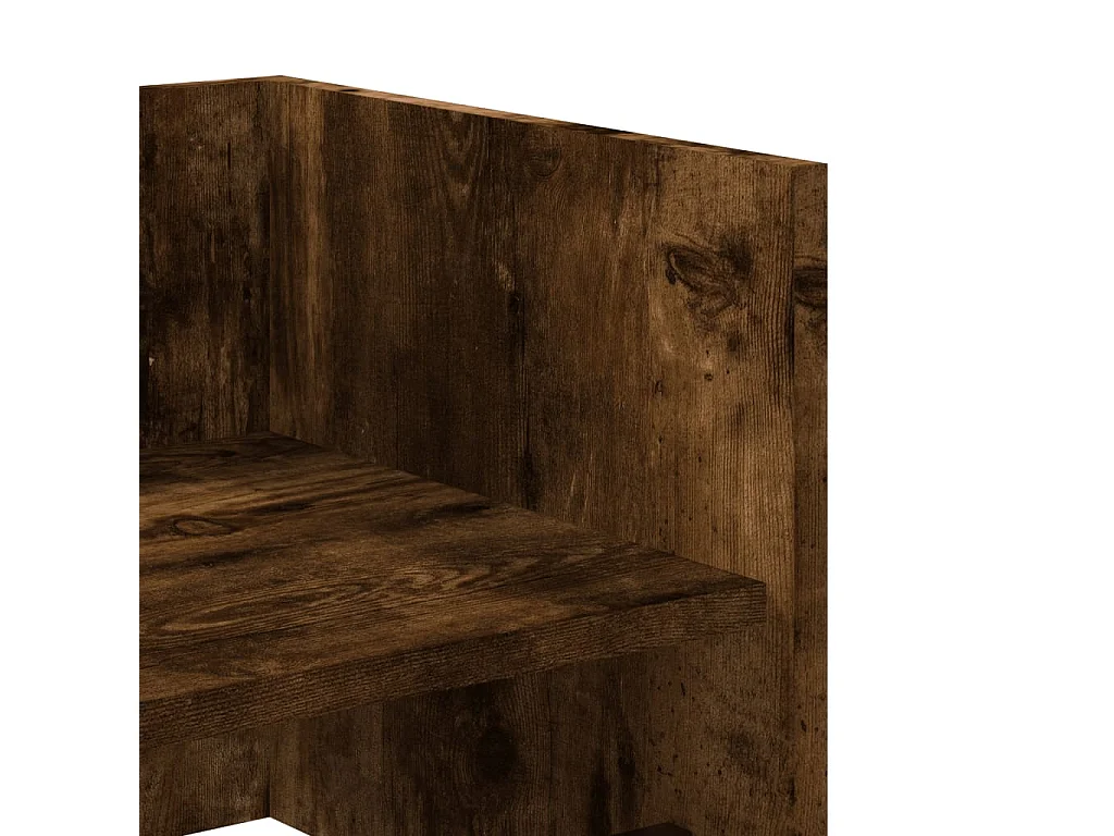 Étagère murale chêne fumé 100x35x30,5 cm bois d'ingénierie
