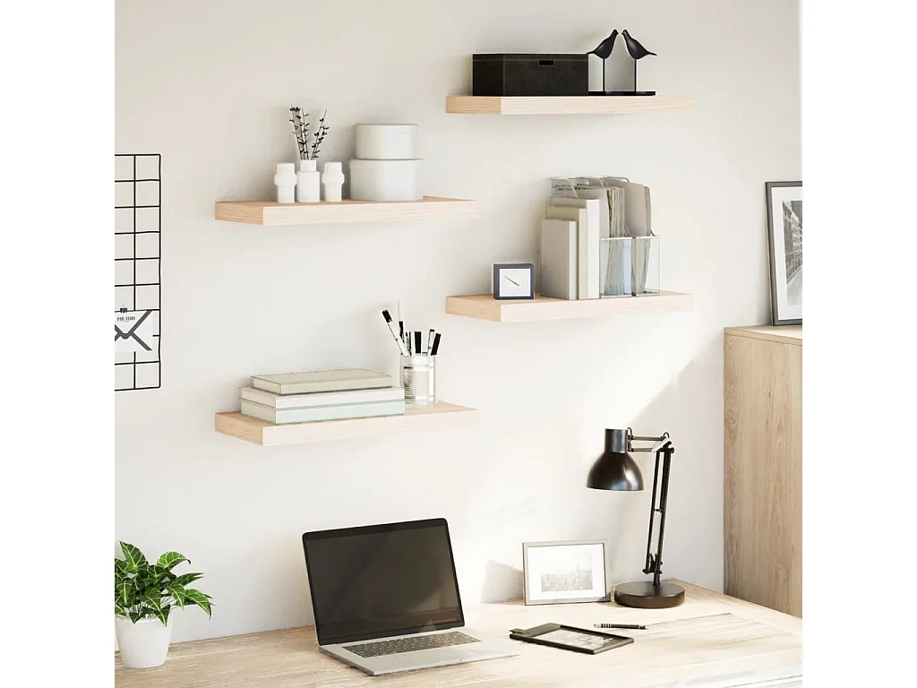 Étagères flottantes 4 pcs 50x23,5x4 cm bois d'ingénierie