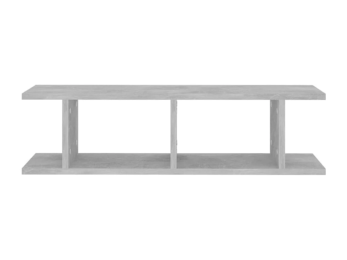 Wandschappen 2 st 75x18x20 cm bewerkt hout betongrijs