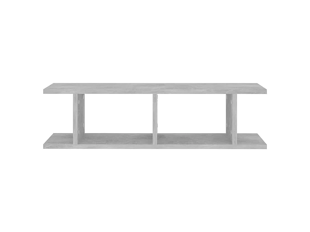 Étagères murales 2 pcs Gris béton 75x18x20 cm bois d'ingénierie