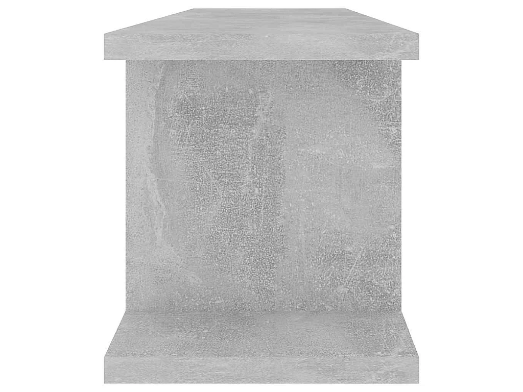 Étagères murales 2 pcs Gris béton 75x18x20 cm bois d'ingénierie