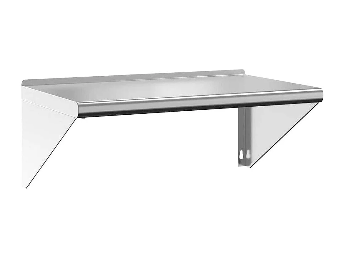 Wandschap 75x45x31 cm roestvrijstaal zilverkleurig