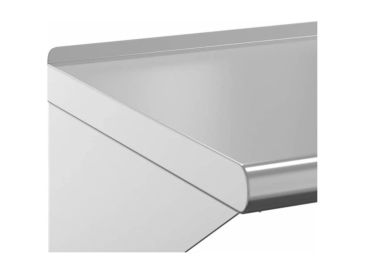 Étagère murale 75x45x31 cm argenté acier inoxydable