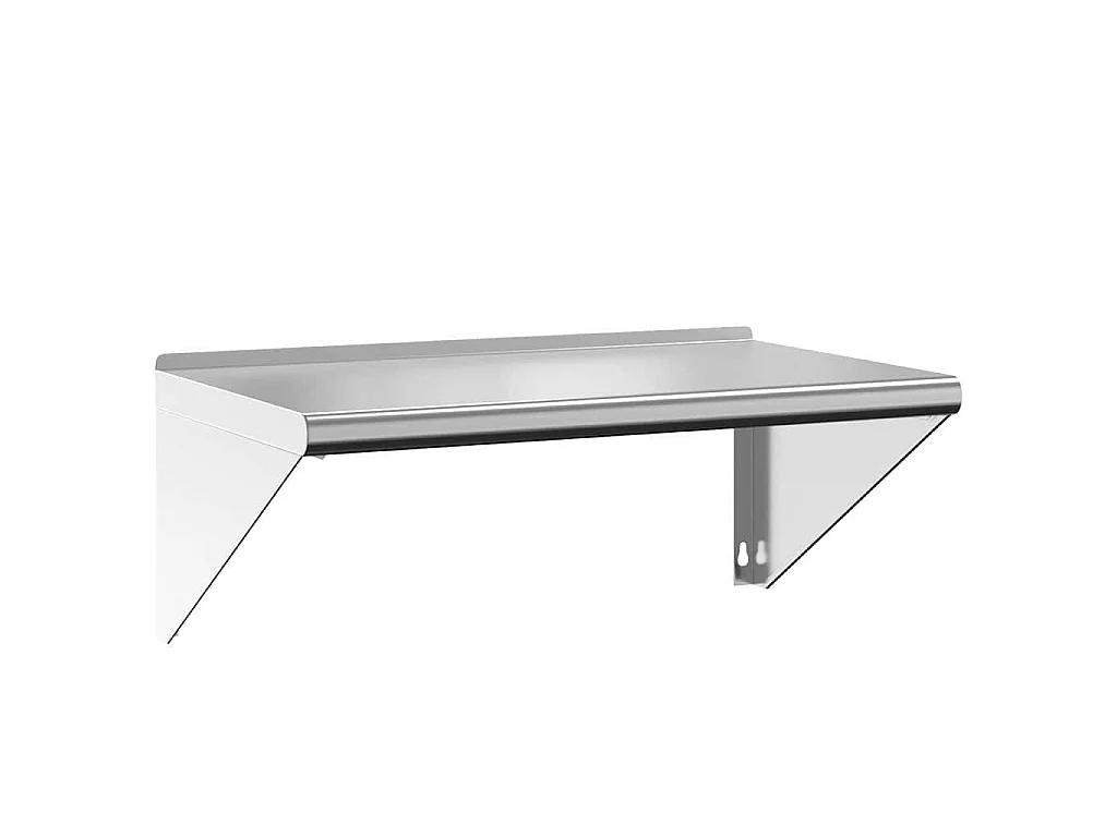 Étagère murale 75x45x31 cm argenté acier inoxydable