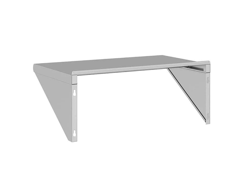 Étagère murale 75x45x31 cm argenté acier inoxydable