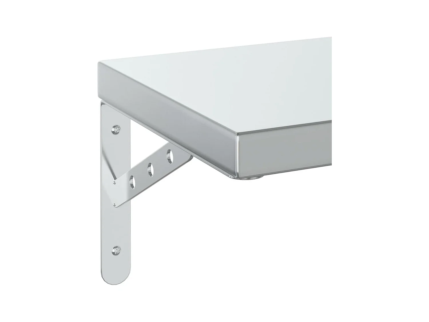 Étagères murales 2 pcs 75x23,5 cm argenté acier inoxydable