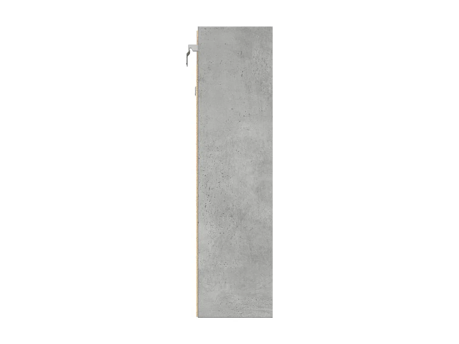 Armadietto Vetrina Grigio Cemento 100x15x58cm Legno Multistrato