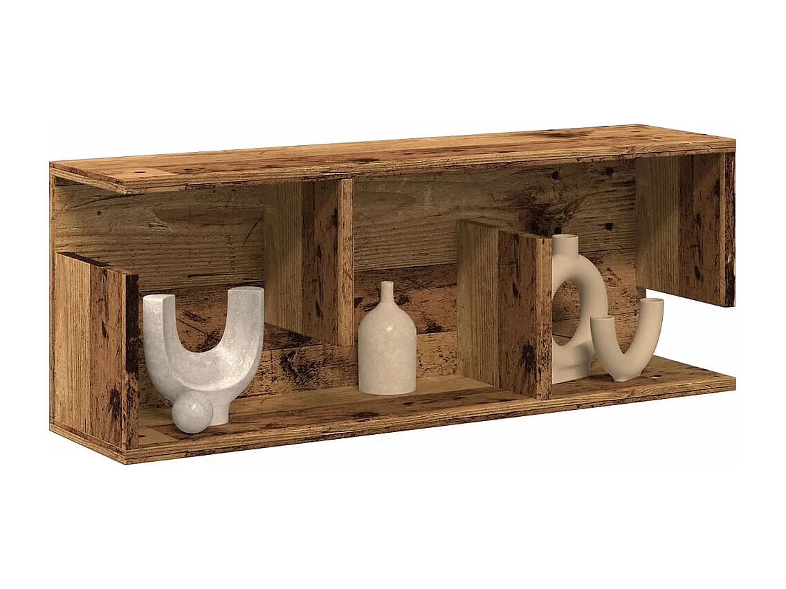 Wandschrank 80x20x30 cm Altholz-Optik Holzwerkstoff