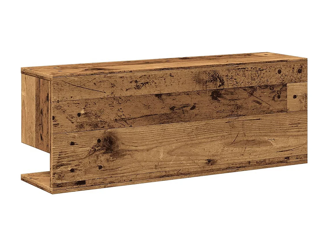 Wandschrank 80x20x30 cm Altholz-Optik Holzwerkstoff