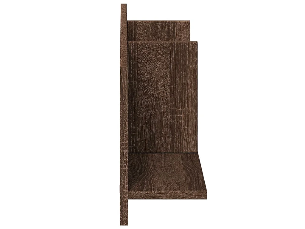 Wandkast 100x16,5x30 cm bewerkt hout bruin eikenkleur